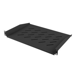 19" PEVNÁ POLICE 1U/483X315MM MAX. NOSNOST DO 25 KG ČERNÁ