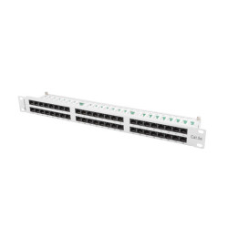 PATCH PANEL 48 PORTŮ 1U 19" CAT.5E UTP ŠEDÝ